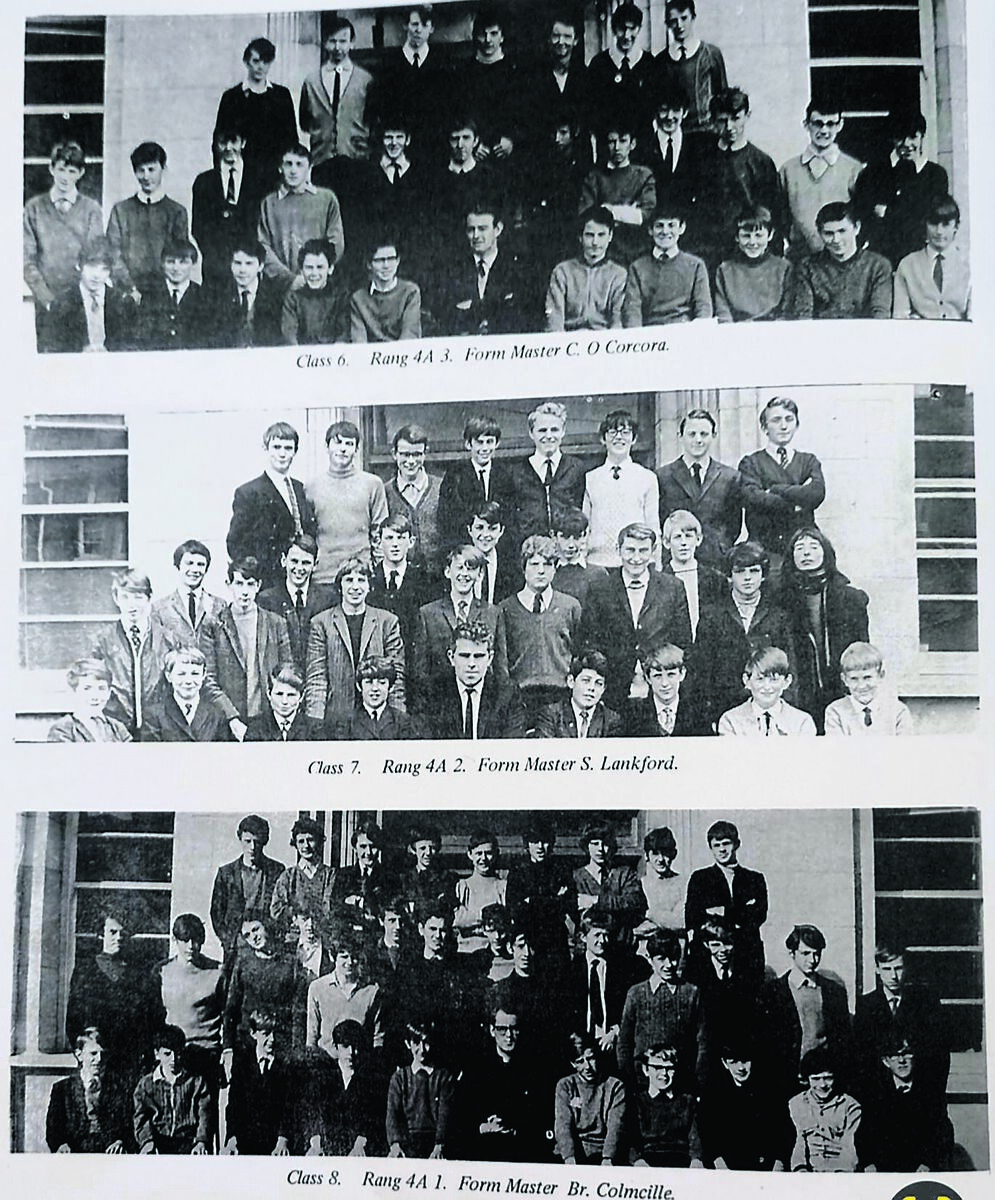 Coláiste Chríost Rí classes in 1971 and 1973 - do you recognise anyone here, as a 50th anniversary reunion is planned