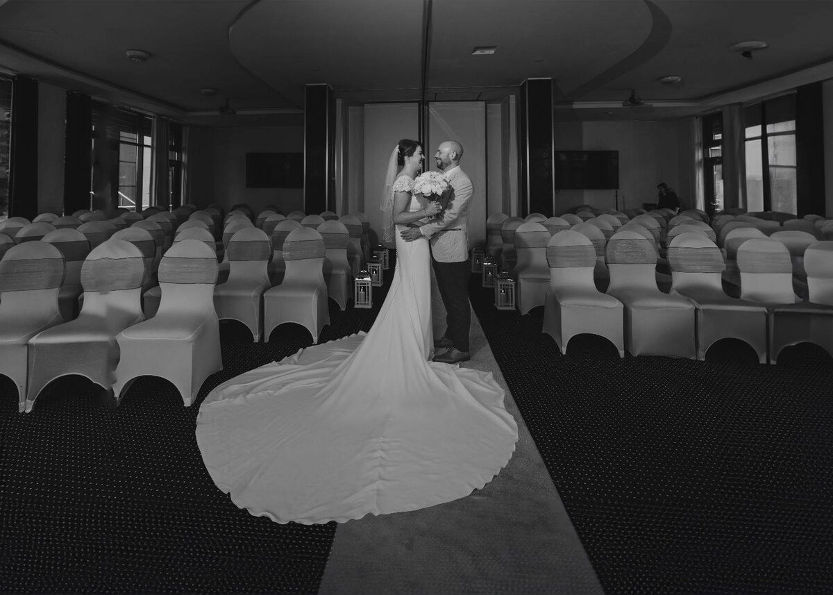 Christine and Nathan held their two-day wedding celebration at the Cork International Hotel. They were married on June 17, followed by a barbecue the following day. Christine and Nathan held their two-day wedding celebration at the Cork International Hotel. They were married on June 17, followed by a barbecue the following day.