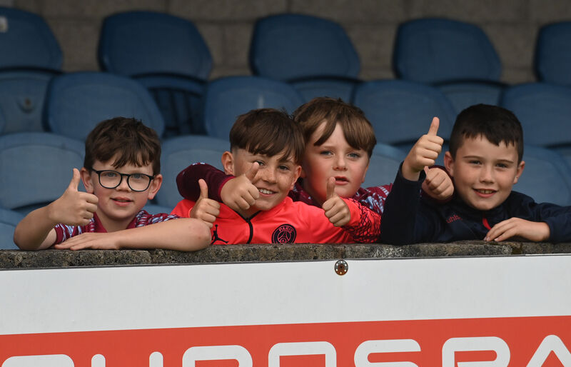 Cobh Ramblers' young supporters Adam Sheehan, Jack Broderick, Aaron Burke and Jamie Ryan. Picture: Eddie O'Hare Cobh Ramblers' young supporters Adam Sheehan, Jack Broderick, Aaron Burke and Jamie Ryan. Picture: Eddie O'Hare
