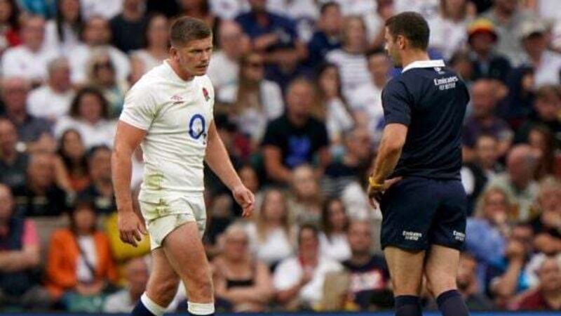 Owen Farrell sent off as England secure scrappy late win over Wales