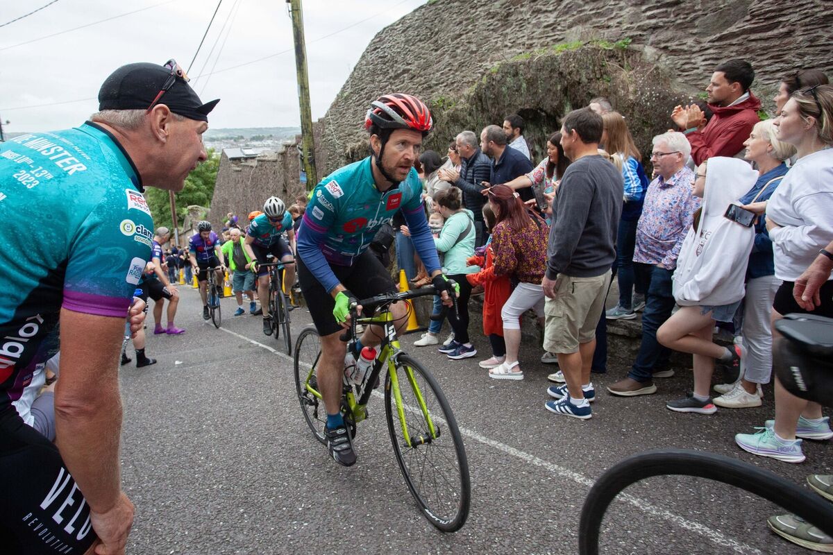 A cyclist pictured at the end of the 2023 Tour de Munster Charity Cycle. Pic Diane Cusack