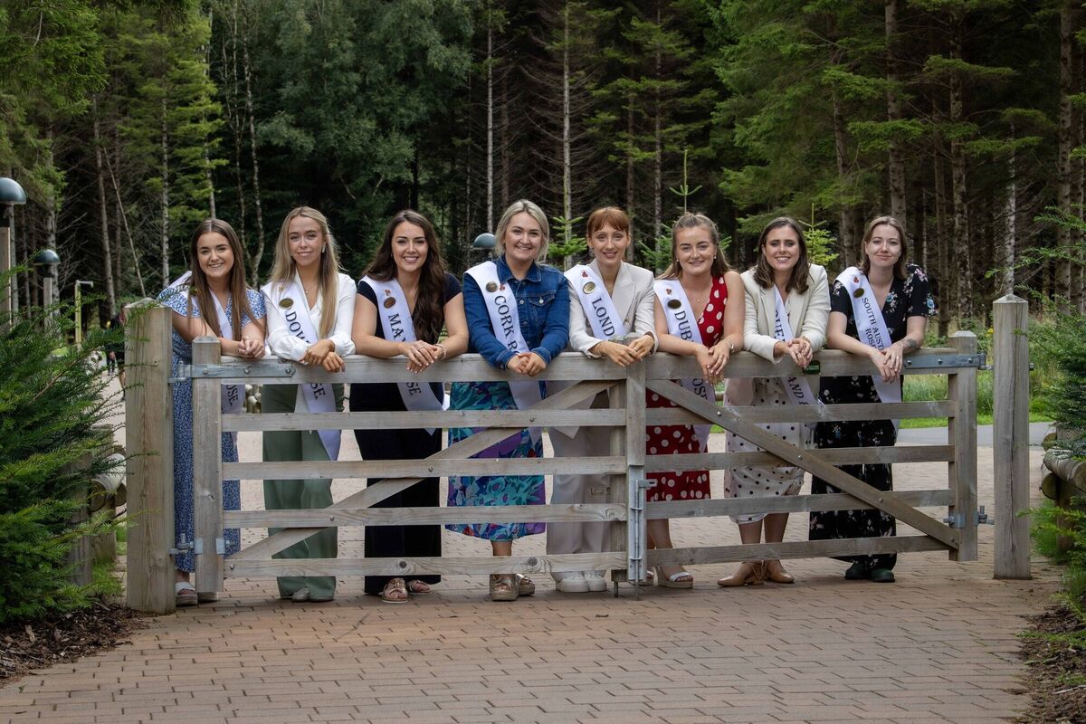 Wexford Rose Brónagh Hogan, Down Rose Nadine Downey, Mayo Rose Kate Heneghan, Cork Rose Kate Shaughnessy, London Rose Amy Gillen, Dublin Rose Bethany Cushing, Queensland Rose Imogen Weston-Kelly and South Australia Rose Charlotte Burton pictured at Center Parcs Co. Longford as part of the Rose Tour. Picture: Domnick Walsh © Eye Focus LTD .