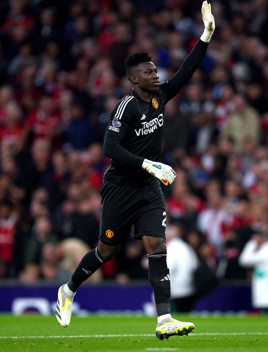 Manchester United goalkeeper Andre Onana during the Premier League match at Old Trafford, against Wolves 