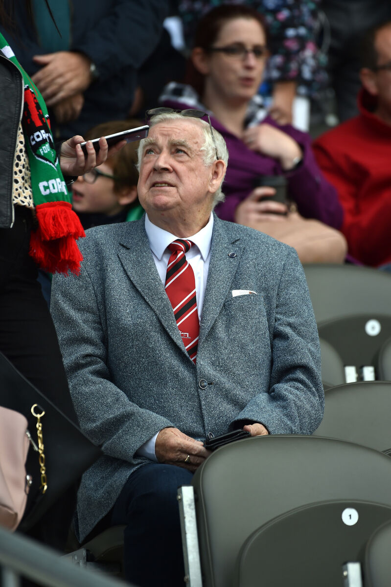  President of the FAI Tony Fitzgerald at the Liam Miller tribute match at Páirc Uí Chaoimh. Picture: Dan Linehan