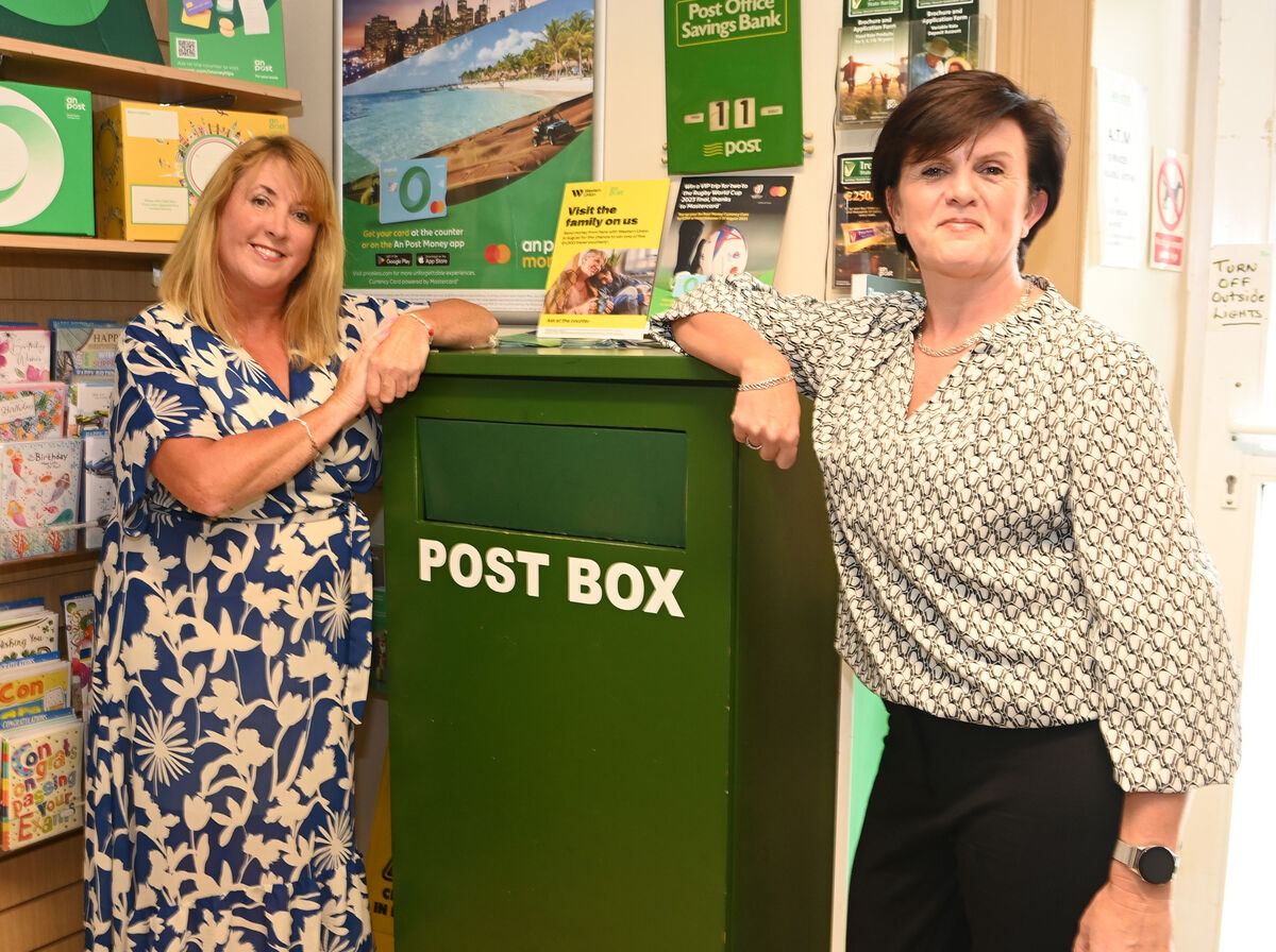 Colette Collins, post mistress with assistant Dee Murphy.