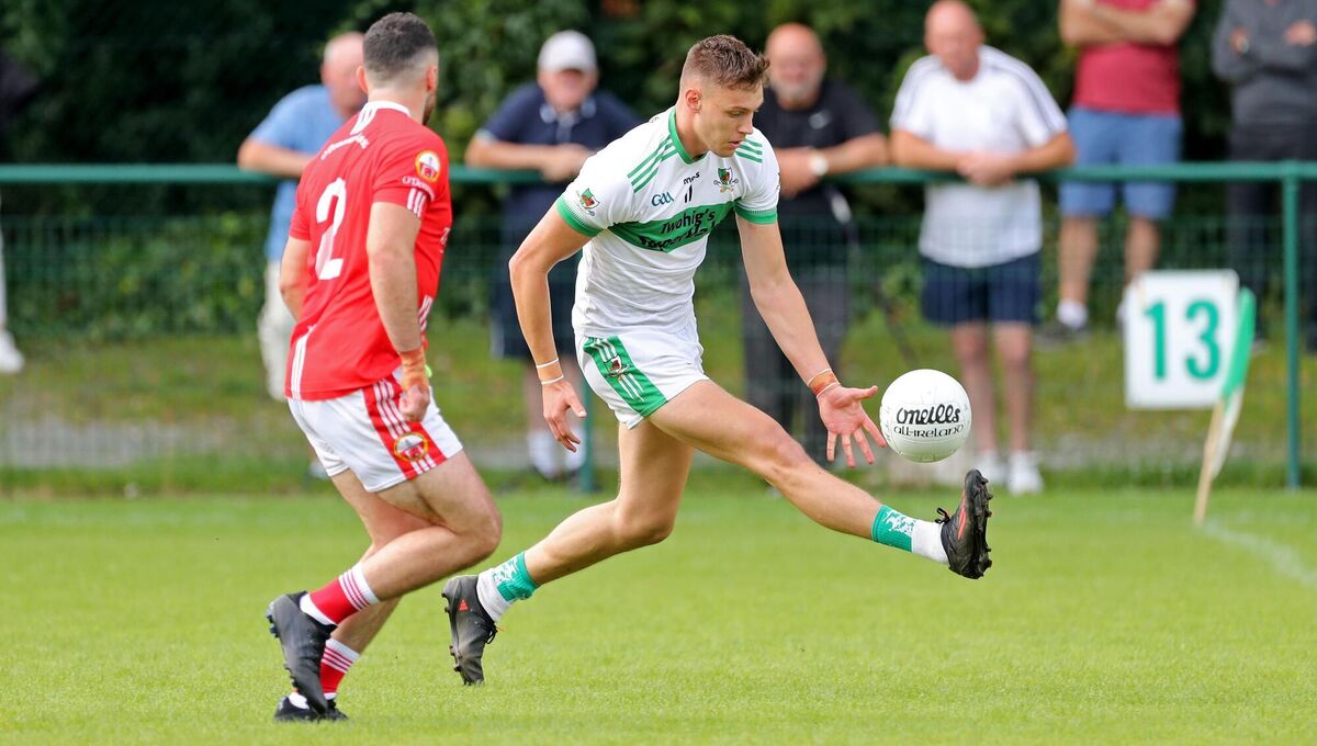 Colin Walsh Kanturk (right) scored 1-6 against O'Donovan Rossa. Picture: Jim Coughlan.