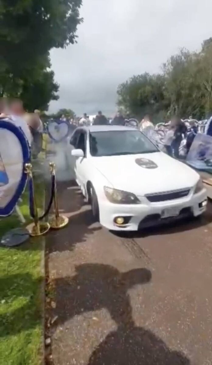A social media post seen by The Echo showed car engines being revved with large plumes of smoke billowing from exhaust pipes, loud music being played through a speaker system and a large gathering of people watching on. A social media post seen by The Echo showed car engines being revved with large plumes of smoke billowing from exhaust pipes, loud music being played through a speaker system and a large gathering of people watching on.