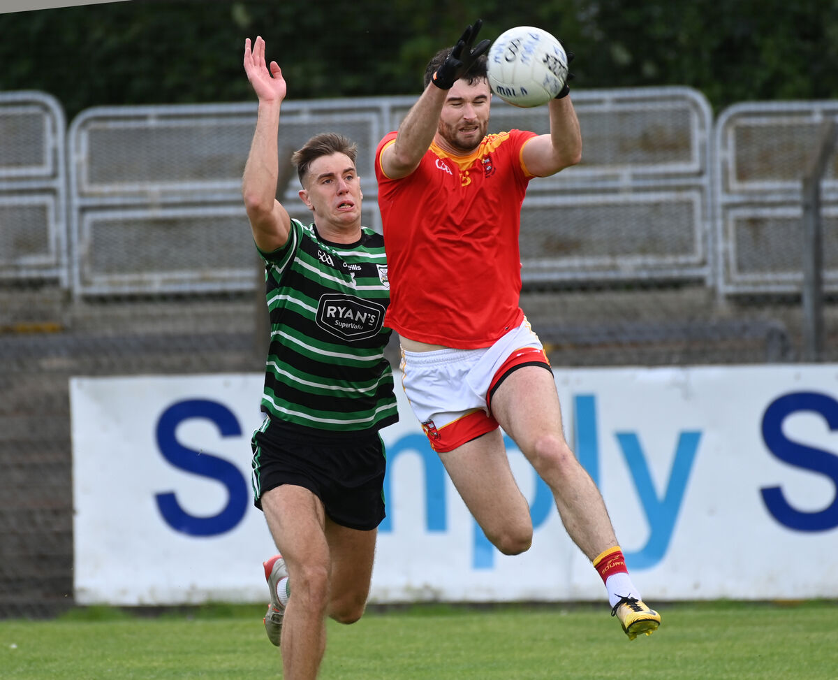 Mallow's Sean Hayes wins the ball from Douglas'  Ciaran Kenny. Picture: Eddie O'Hare