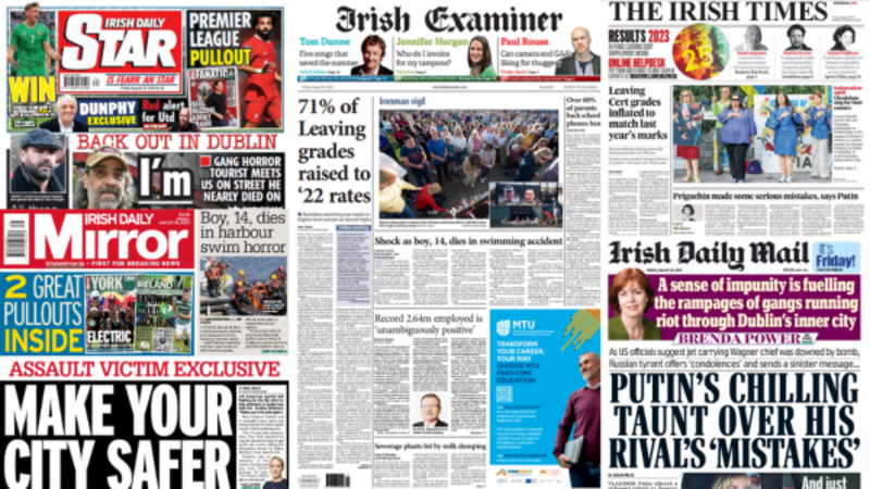 What the papers say: Friday's front pages