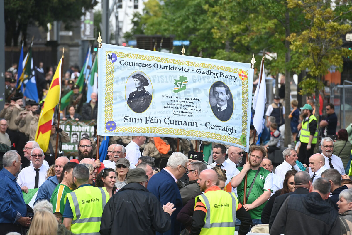 The 2023 National Hunger Strike Commemoration took place in Cork today with thousands marching from Kennedy Quay to the National Monument, Grand Parade Cork where the keynote speaker was Michelle O’Neill. Picture: Larry Cummins The 2023 National Hunger Strike Commemoration took place in Cork today with thousands marching from Kennedy Quay to the National Monument, Grand Parade Cork where the keynote speaker was Michelle O’Neill. Picture: Larry Cummins