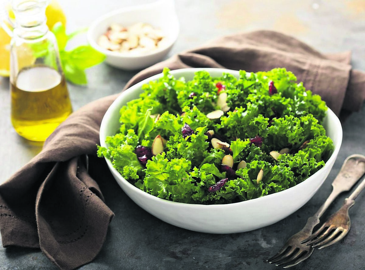 Kale salad - kale can help aid digestion whilst preserving the vitamin C.