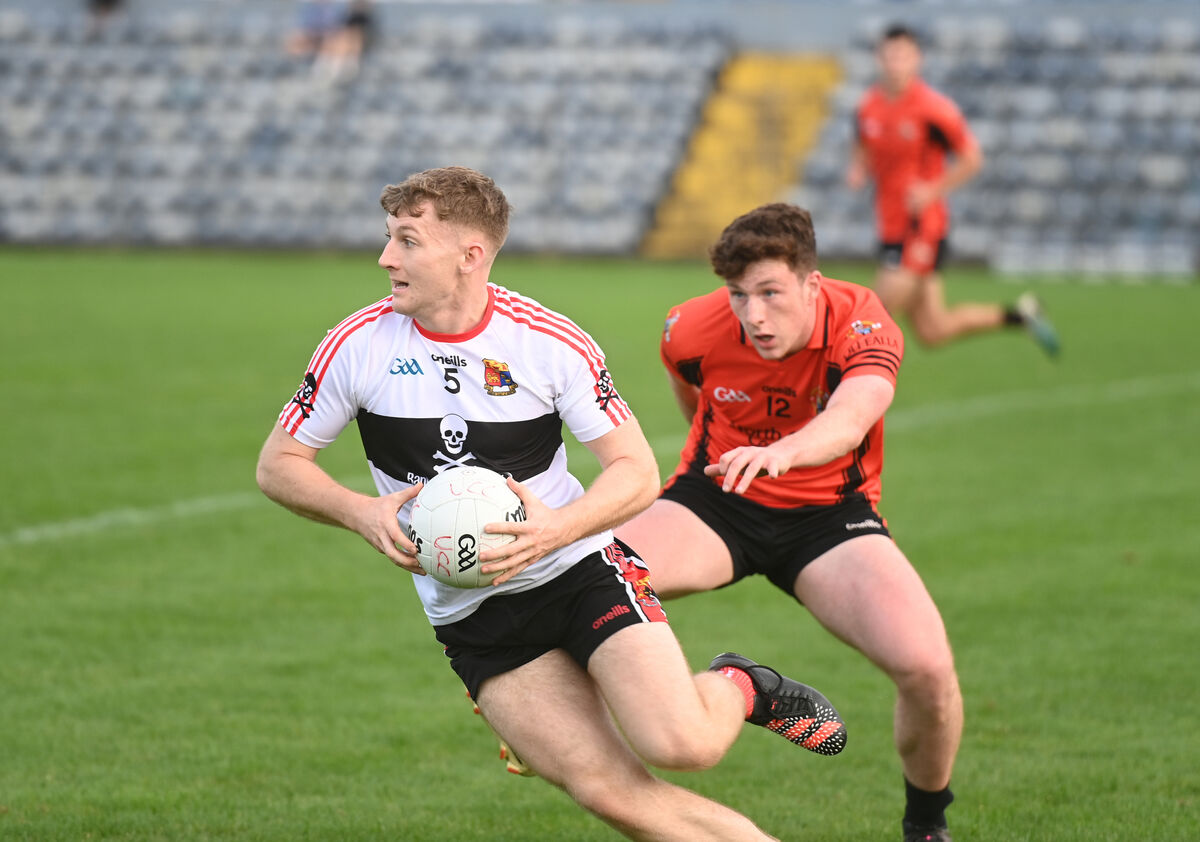  Damien Bourke, UCC, with possession against Duhallow. Picture: Larry Cummins