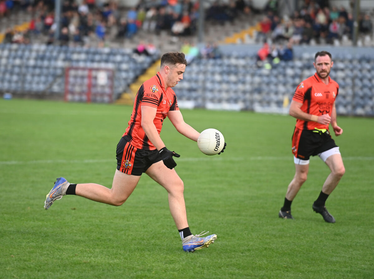 Duhallow's Brian O'Keeffe in action against UCC. Picture: Larry Cummins