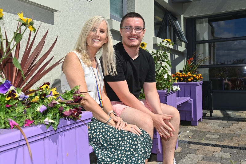 Lorna Hughes, acting CEO and Deane McCArthy, health care assistant at Abode (Doorway to Life - Skehard Rd, Kilbrack Grove, Mahon, Cork. Picture Dan Linehan
