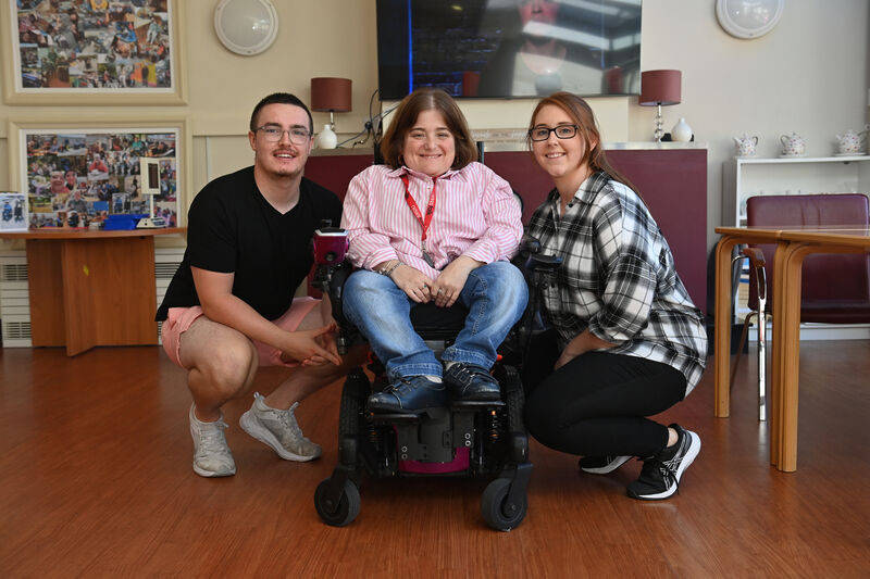 Deane McCarthy,. health care assistant, Emer Browne and Margurite O'Sullivan, social care work at Abode (Doorway to Life - Skehard Rd, Kilbrack Grove, Mahon, Cork. Picture Dan Linehan