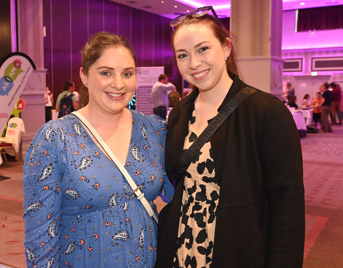 Michelle Curtin, Mayfield and Sarah Suhoveiko, Glounthaune at the Cork Autism and Disability Resource fair at the Radisson Blue Hotel . Picture; Eddie O'Hare