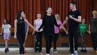 Riverdance stars pass on tips to budding Irish dancers from Ukraine
