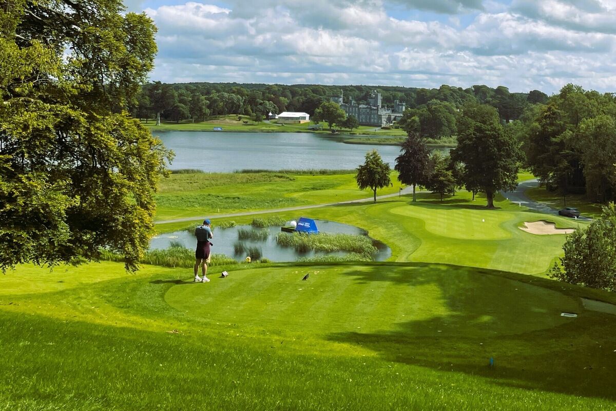 Dromoland's iconic 7th hole which will add to the challenge this week. Picture: Niall O'Shea
