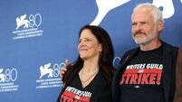 Martin McDonagh shows support for writers on first day of Venice Film Festival