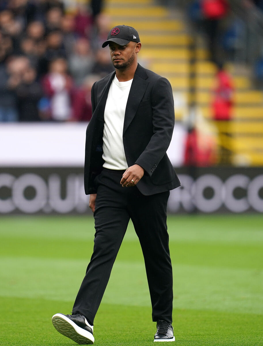 Burnley manager Vincent Kompany during the Premier League match against Aston Villa at Turf Moor, Burnley. 