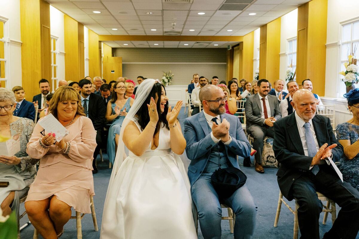 The couple were married at the Pankhurst Suite, Heron House in Manchester on July 8.