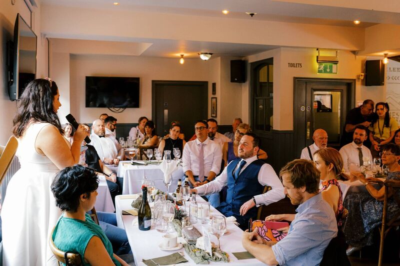 Guests at the couple's wedding.