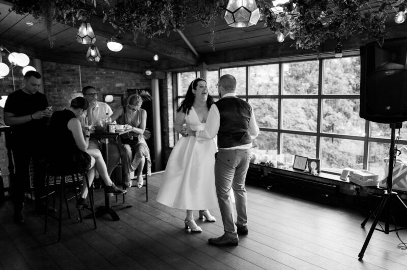 Their first dance was to Maggie Rogers’ Love You For a Long Time. The couple were full of praise for the food and staff at The Rain Bar in Manchester.
