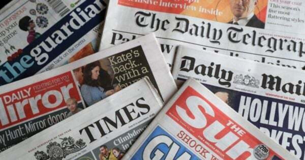 What the papers say: Sunday's front pages - Vimarsana News