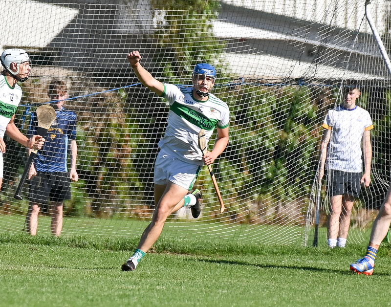  Kanturk's Colin Walsh celebrates his goal against St Finbarr's, during their Premier SHC clash at Fermoy. Picture: David Keane.