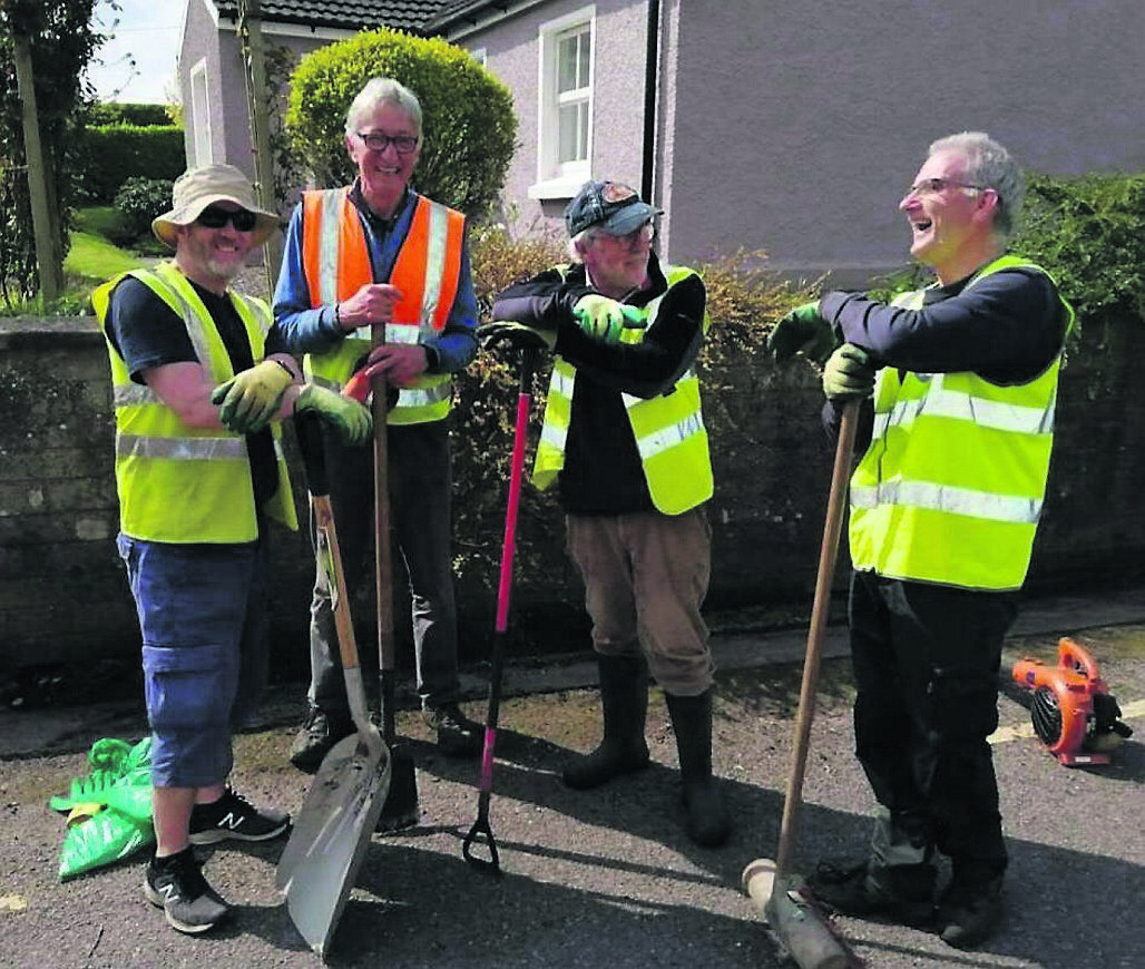 Some of the volunteers with Ballinora and Waterfall Tidy Towns Some of the volunteers with Ballinora and Waterfall Tidy Towns