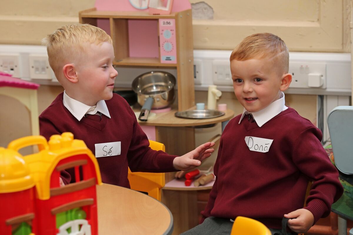 Sè and Donàl, Junior Infants. Picture: Jim Coughlan. Sè and Donàl, Junior Infants. Picture: Jim Coughlan.