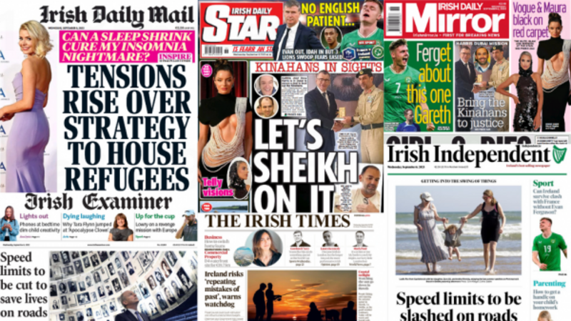 What the papers say: Wednesday's front pages