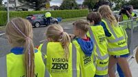 Pupils and principal urge road users to be careful as schools return