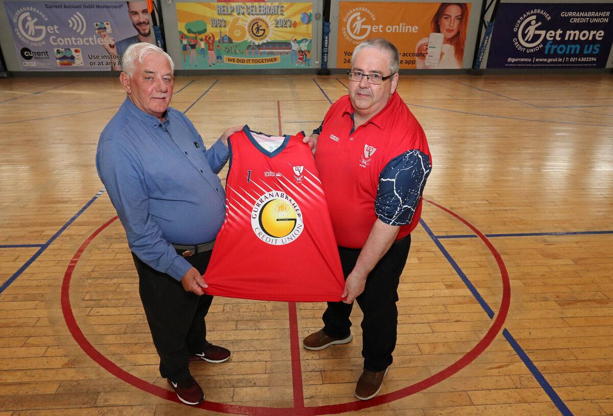 Pictured are, Michael O'Connell, Vice Chairperson Gurranabraher Credit Union and Kevin Harris, Chairperson Brunell Basketball, at the Gurranabraher Credit Union announcement of their major three year sponsorship deal with Brunell Ladies Basketball Club to cover the clubs Super League, Under 20 and Under 18 teams, at the Parochial Hall, Churchfield, Cork. Picture: Jim Coughlan.