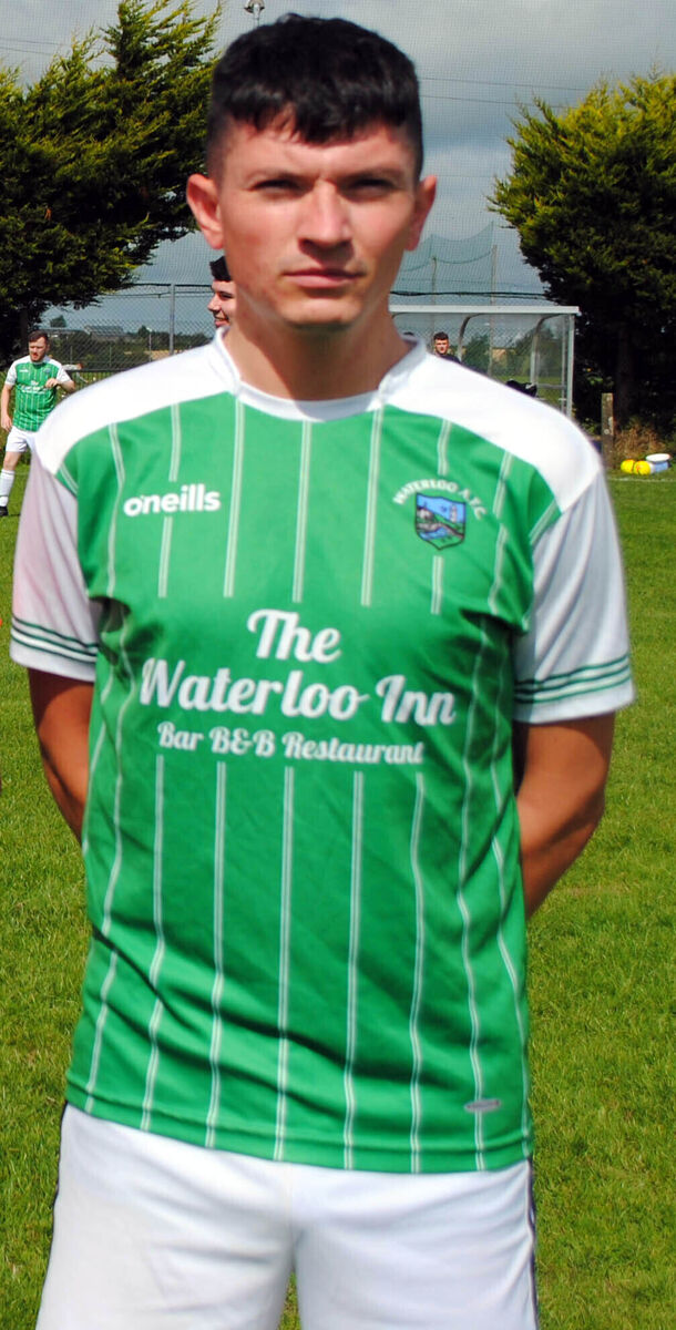 Cian O'Keeffe, with Waterloo, who will play host to City Wanderers in the first round Munster Junior Cup tomorrow afternoon.