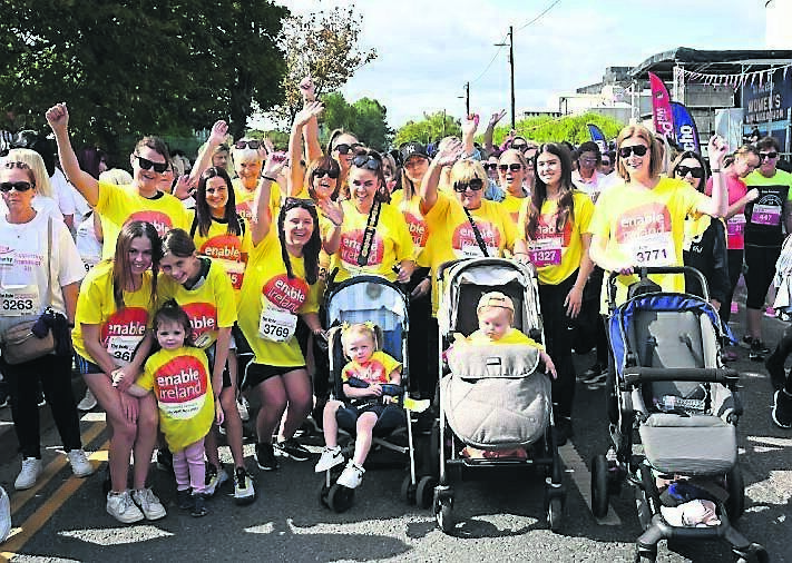 Enable Ireland supporters at the start of The Echo Women’s Mini Marathon. Pics: Larry Cummins Enable Ireland supporters at the start of The Echo Women’s Mini Marathon. Pics: Larry Cummins