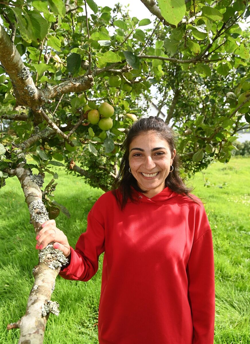 Claudia Meloni in the small orchard on Heir Island in West Cork. Picture: Denis Minihane Claudia Meloni in the small orchard on Heir Island in West Cork. Picture: Denis Minihane