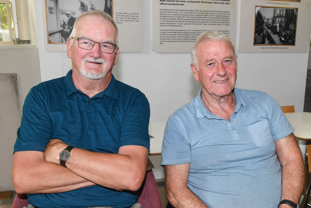  Joe Lawless, Ballintemple and Ted Dorgan, Crosshaven, at the launch of 44th Cork Folk Festival, at St Peter’s Church, North Main Street. Picture: David Keane.