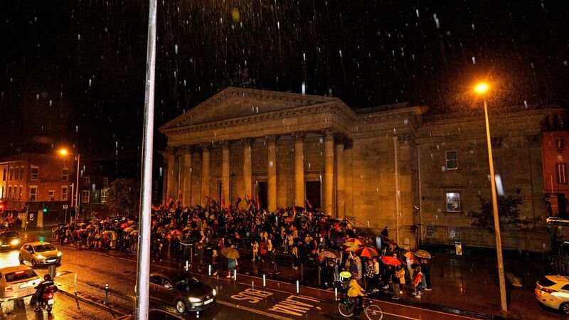 Hundreds attend peaceful demonstration in Cork following decision by city pub to rebrand for Freshers' Week Hundreds attend peaceful demonstration in Cork following decision by city pub to rebrand for Freshers' Week