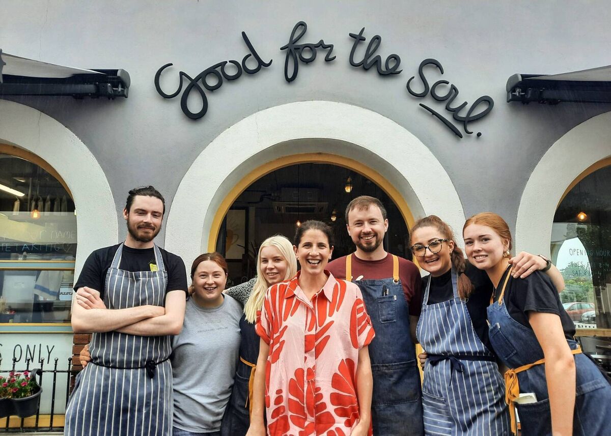 Founder of Good for the Soul, Ballincollig, Sarah Cotter with her team. Picture: Richard Gordon