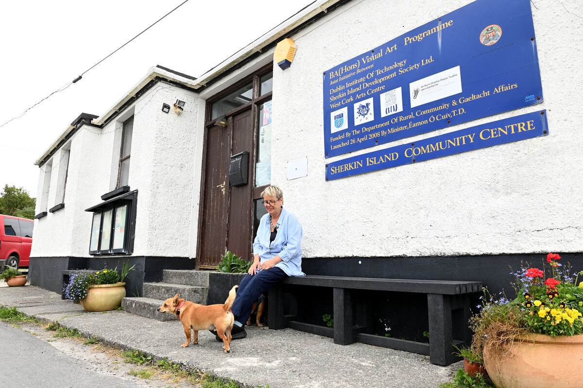 Mags Murphy outside the Sherkin Island Community Centre. Picture: Larry Cummins Mags Murphy outside the Sherkin Island Community Centre. Picture: Larry Cummins