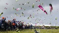 Ploughing Championships: Almost 1,000 people throw wellies in world record attempt