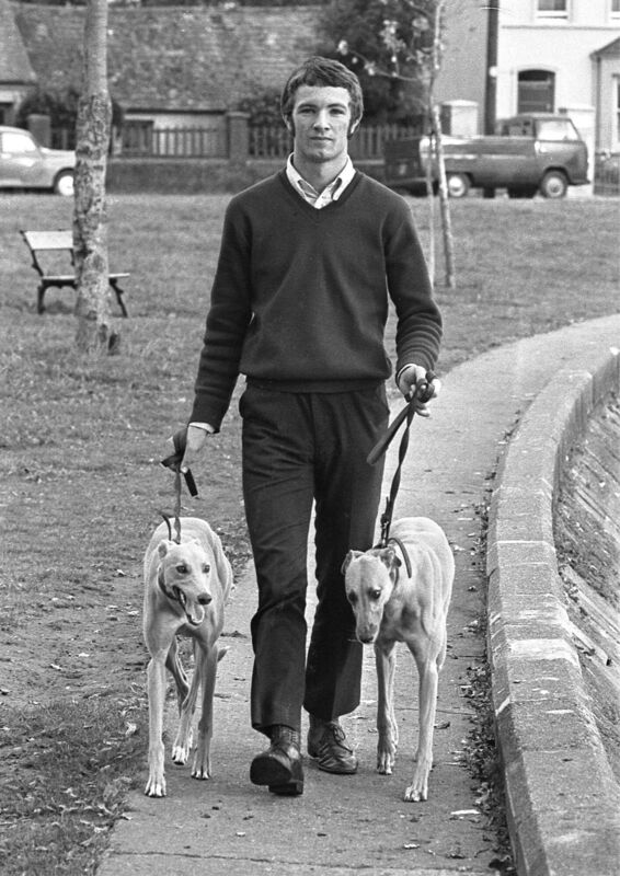  A 19-year-old Jimmy Barry-Murphy relaxes as he walks his greyhounds at The Lough a few days before the All-Ireland final