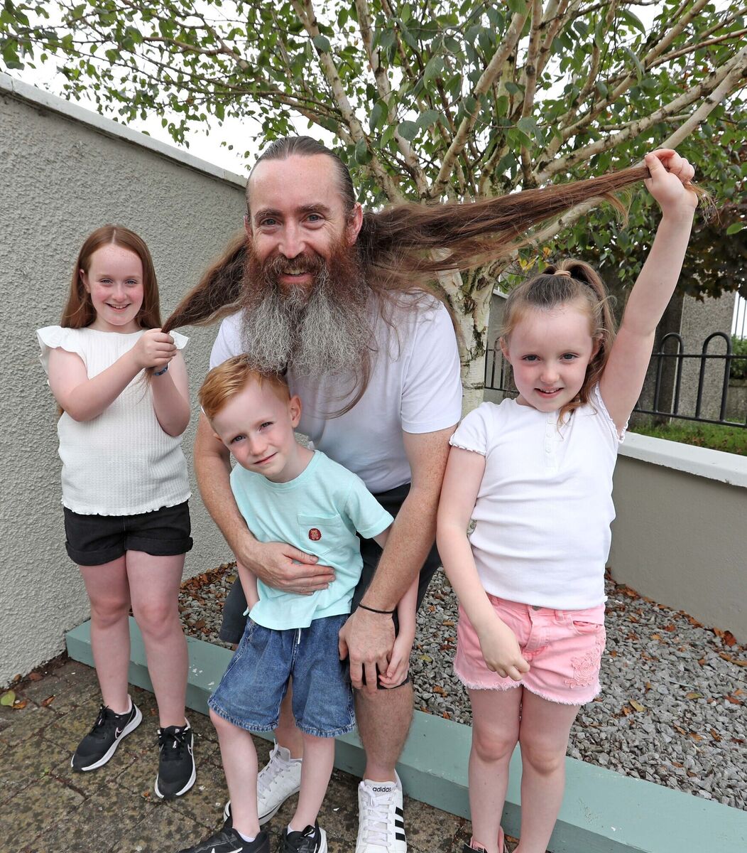 Seán Casey, ahead of cutting his hair to donate to the princess trust (who make wigs for children) in memory of his nephew James, at his home in Knocknaheeny, Cork. Picture: Jim Coughlan.