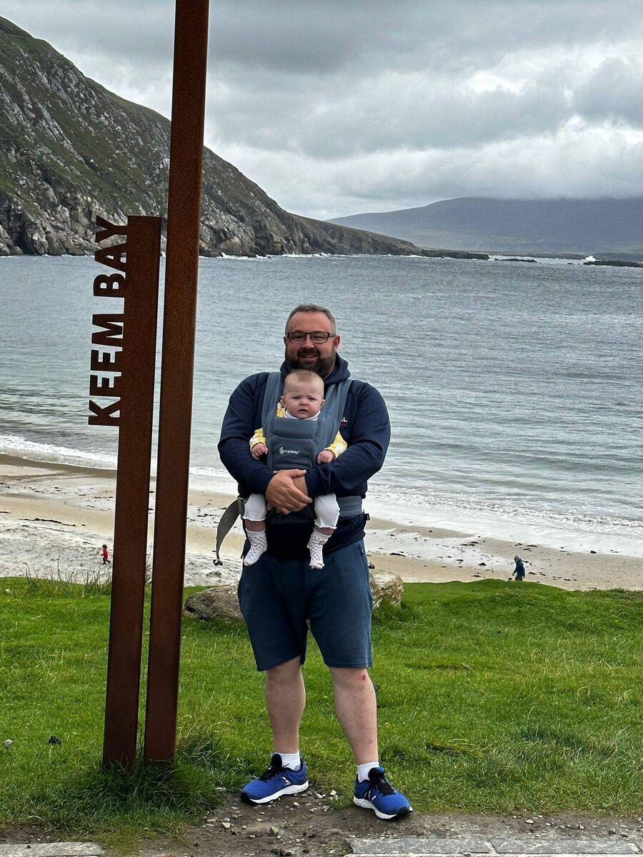 Edward Walsh and baby daughter Ashley.