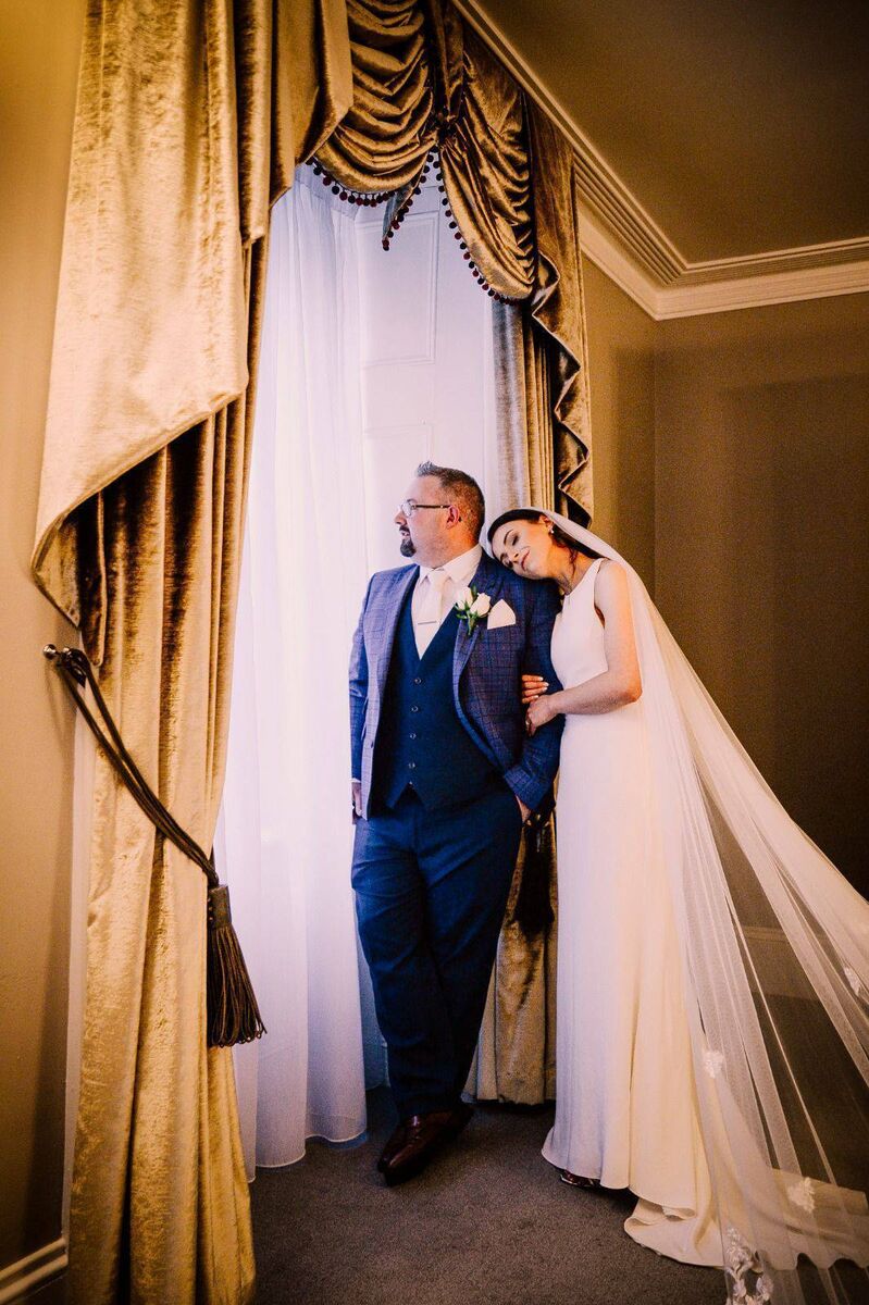 Edward Walsh and Danielle on their wedding day.