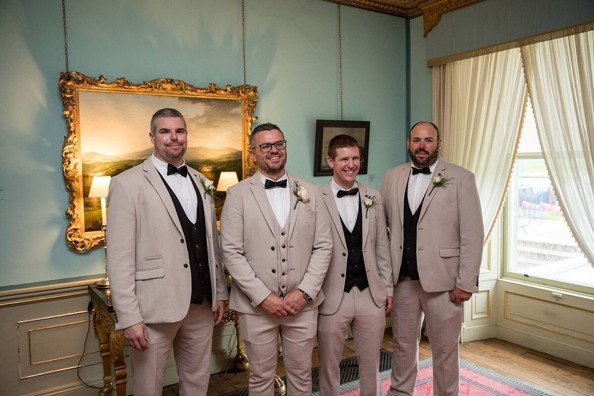 The groomsmen were Graham McCarthy, Neil McCarthy and Chris Greene. The groomsmen were Graham McCarthy, Neil McCarthy and Chris Greene.