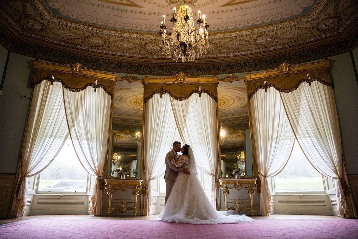 The couple had originally planned on doing photographs at Fota Gardens, but Storm Betty put a halt to that. They were accommodated indoors at Fota House instead, after family friends made a quick call. The couple had originally planned on doing photographs at Fota Gardens, but Storm Betty put a halt to that. They were accommodated indoors at Fota House instead, after family friends made a quick call.
