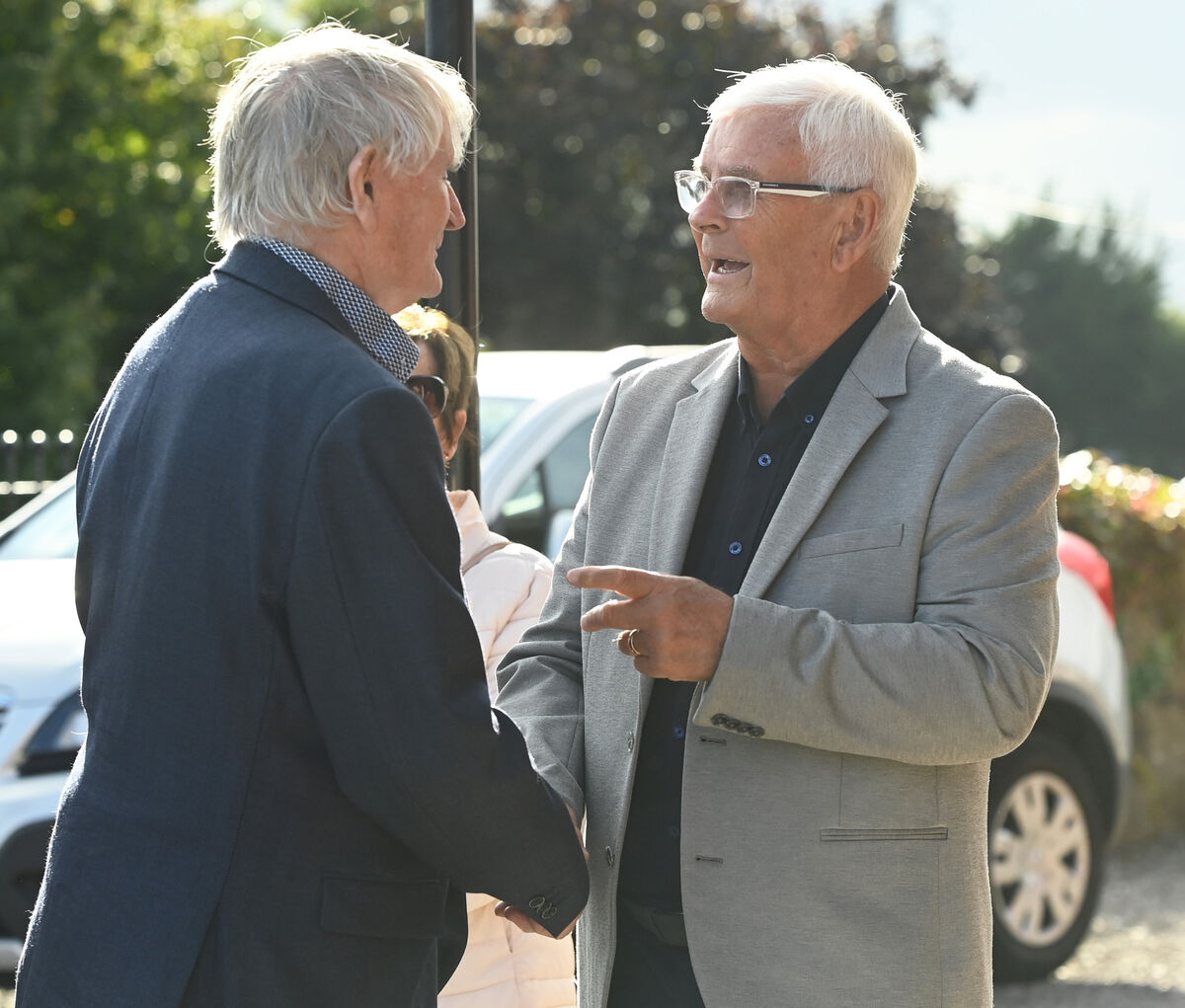 Former Cork hurler Charlie McCarthy with John O'Reilly, at the removal of Cork and Blackrock player and coach Jimmy Brohan at O'Connor funeral home Templehill. Picture; Eddie O'Hare Former Cork hurler Charlie McCarthy with John O'Reilly, at the removal of Cork and Blackrock player and coach Jimmy Brohan at O'Connor funeral home Templehill. Picture; Eddie O'Hare