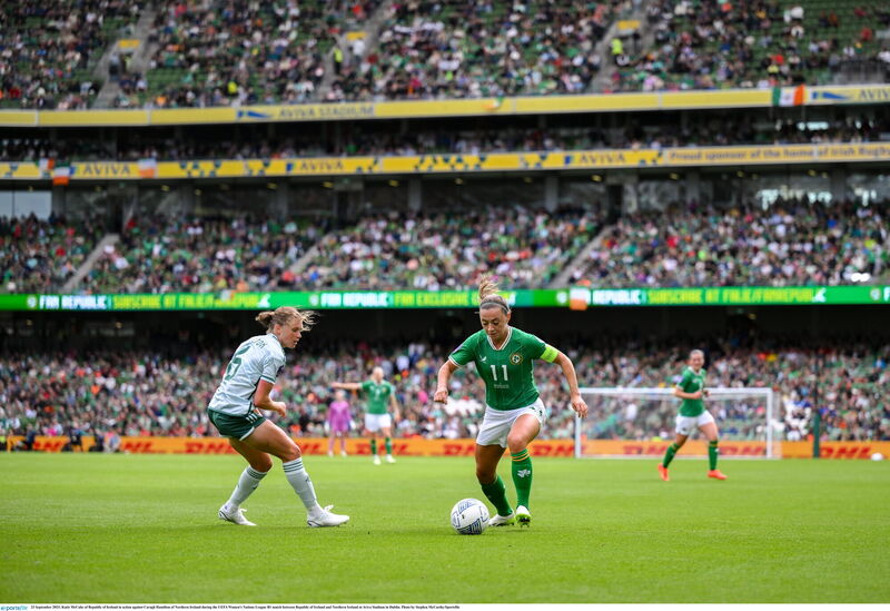Katie McCabe on the move. Picture: Stephen McCarthy/Sportsfile